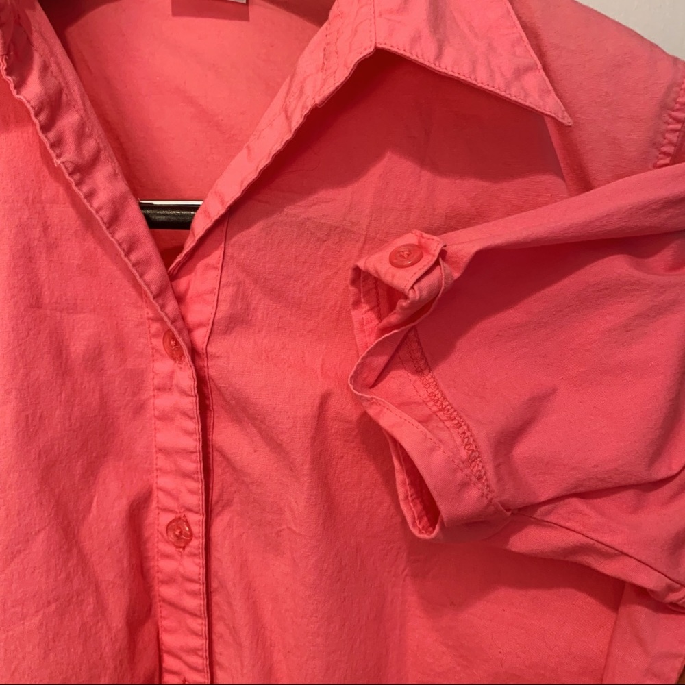 Pink Button Down Tee - Picture 2 of 3